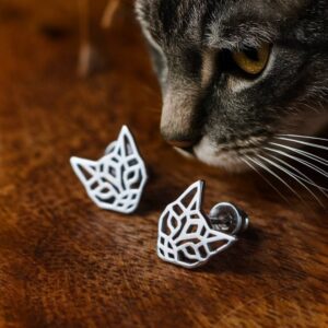 Серьги Кошки (Кошка) | Серебро | Коллекция Geometry