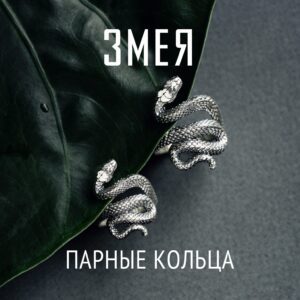 Парные кольца Змея | Серебро