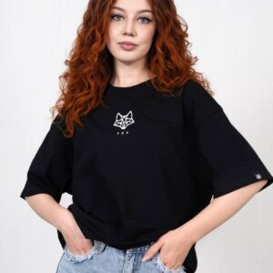 Футболка с Лисой | Черная